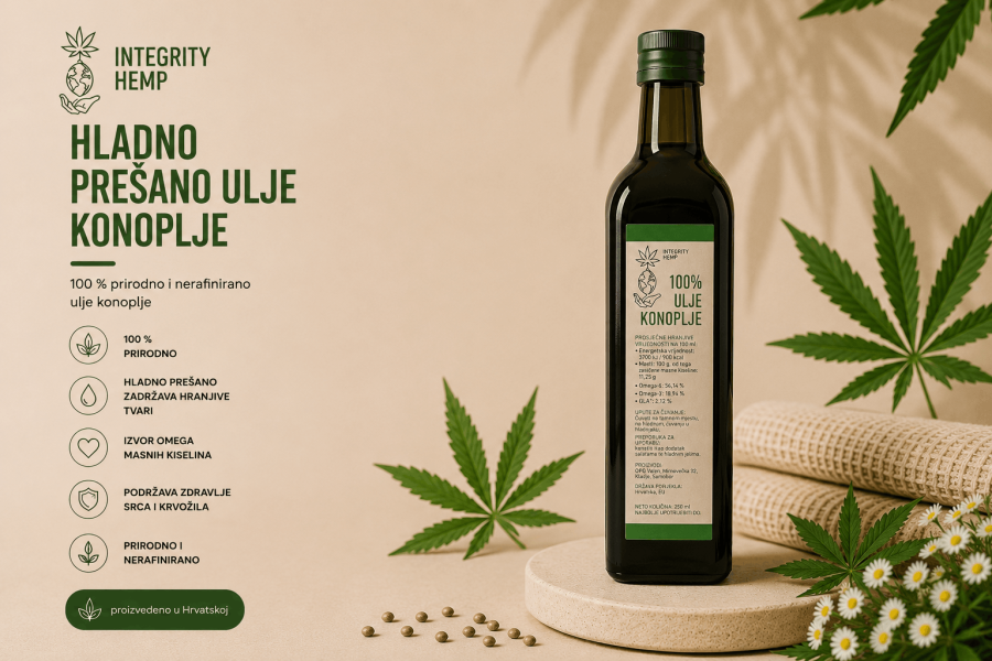 Hladno prešano ulje konoplje 250ml