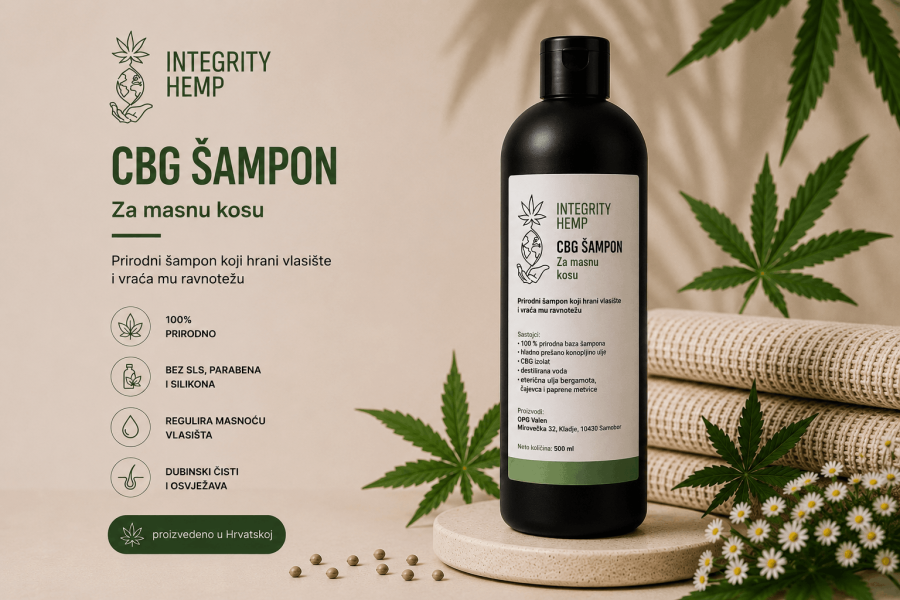 CBG Šampon 500ml - Za masnu kosu