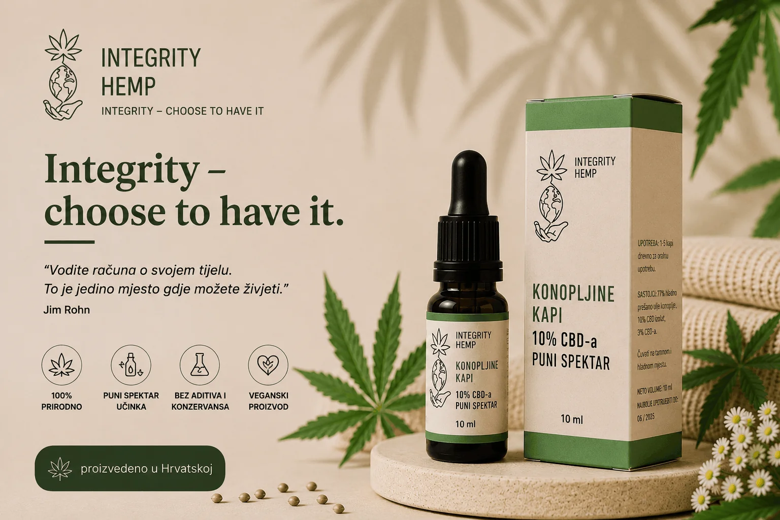 CBD kapi (10%) 10ml - Puni spektar
